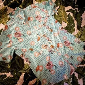 RSVLTS Ace Ventura Pet Detective Button Down Shirt! EUC!